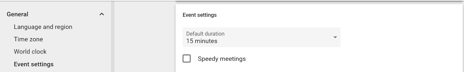 Calendar shortcut screenshot