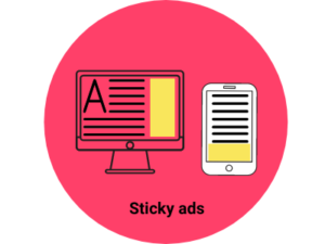 Sticky ads