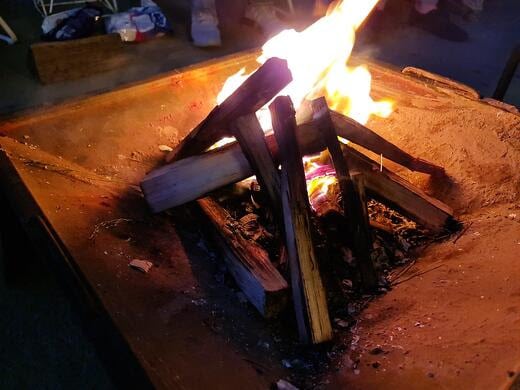 Bonfire and S'mores on the Publift office balcony
