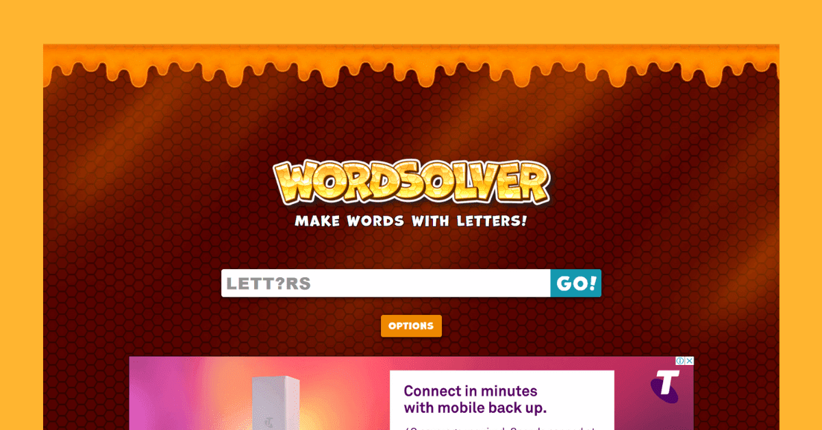 WordSolver homepage screenshot
