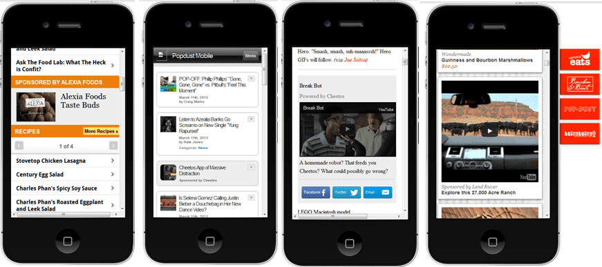 Native advertising on mobile