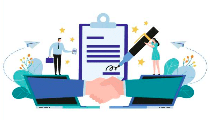 Handshake over a deal