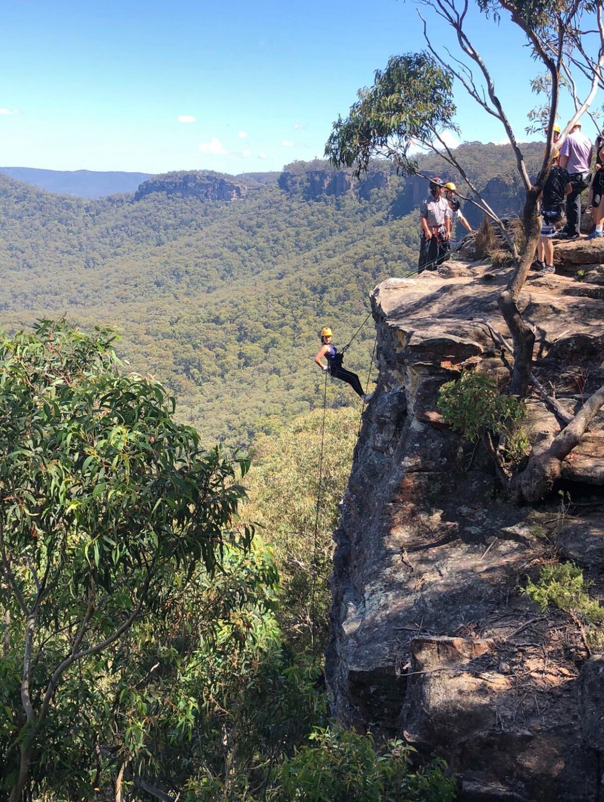 Publift offsite abseiling in Leura