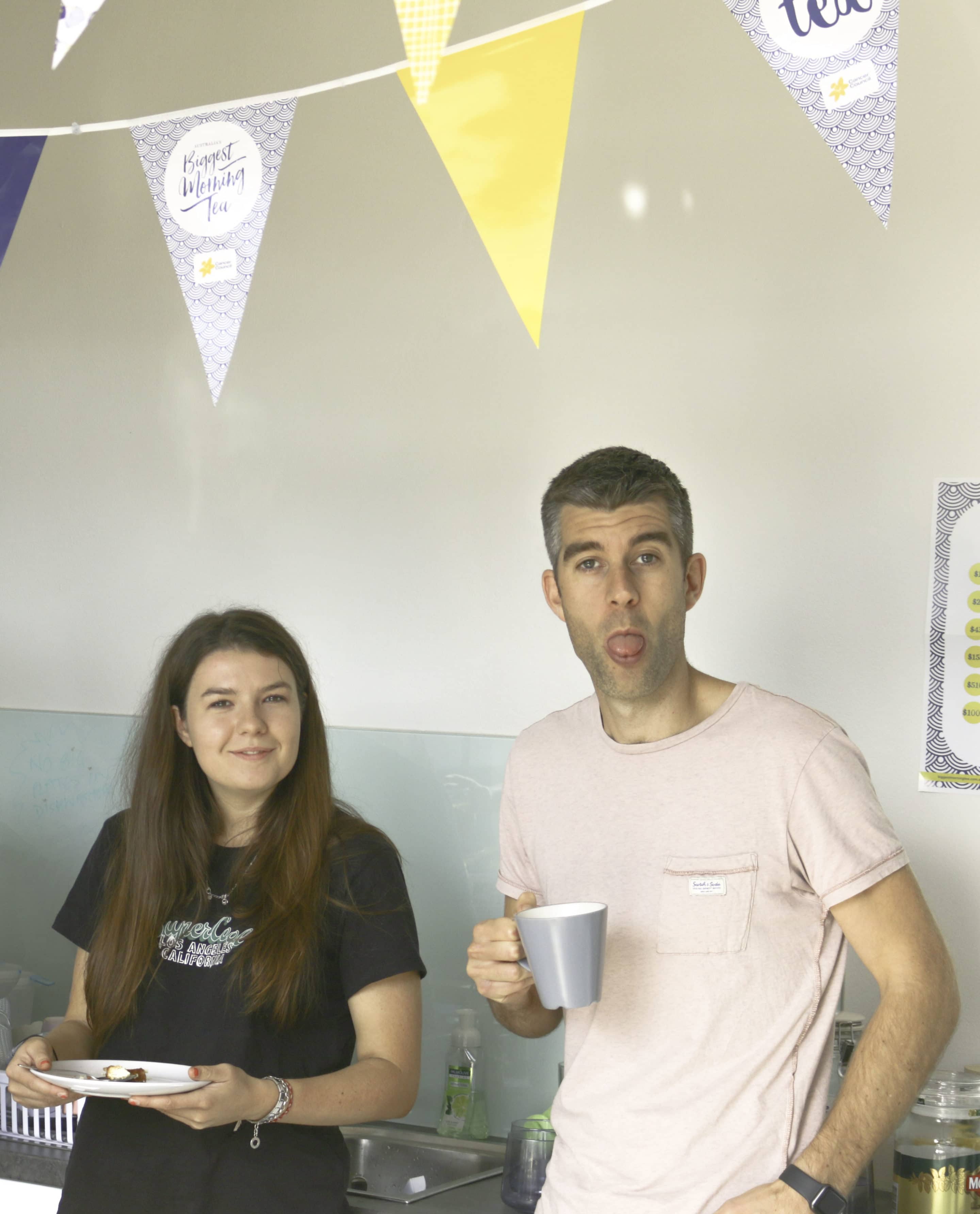 Having fun at the Biggest Morning Tea, Publift 2019