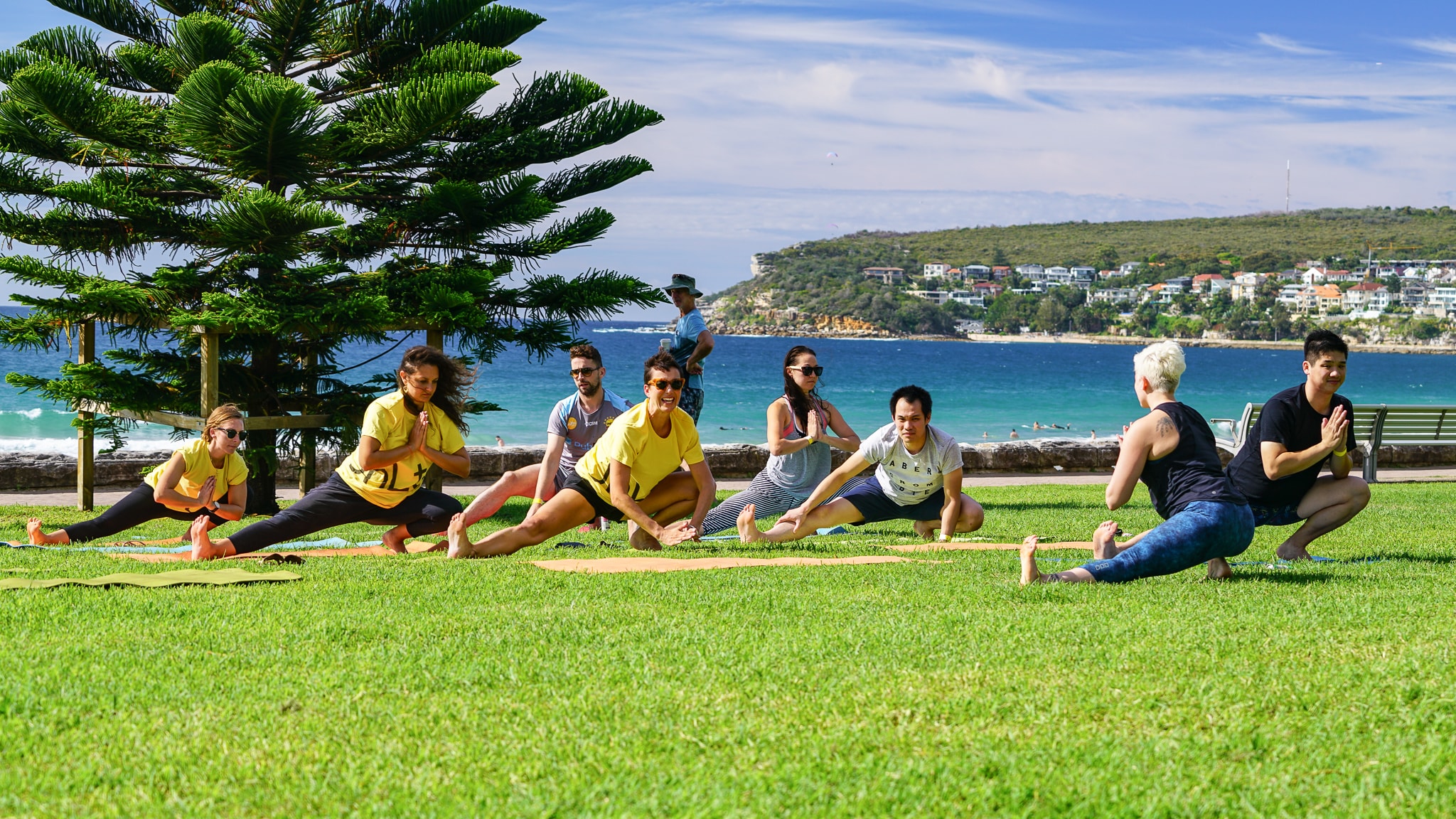 Yoga at The Big Kahuna surf charity event with UnLtd