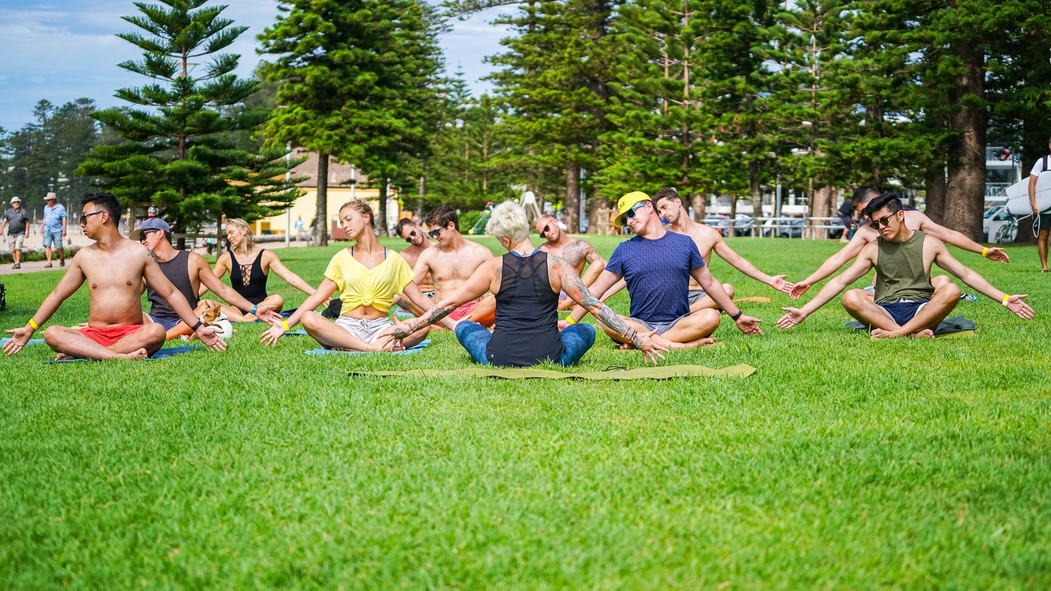 Yoga at The Big Kahuna surf charity event with UnLtd
