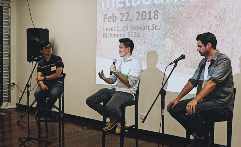 Publift co-founder Tobin speaks at the Publift PubComm event in Melbourne