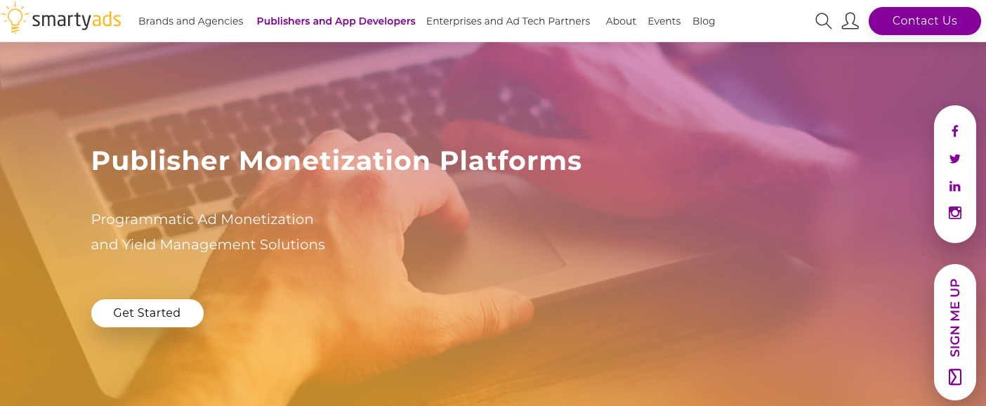 SmartyAds mobile ad network