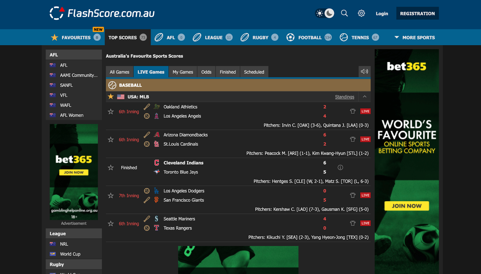 Ad Refresh on Live Gaming Site