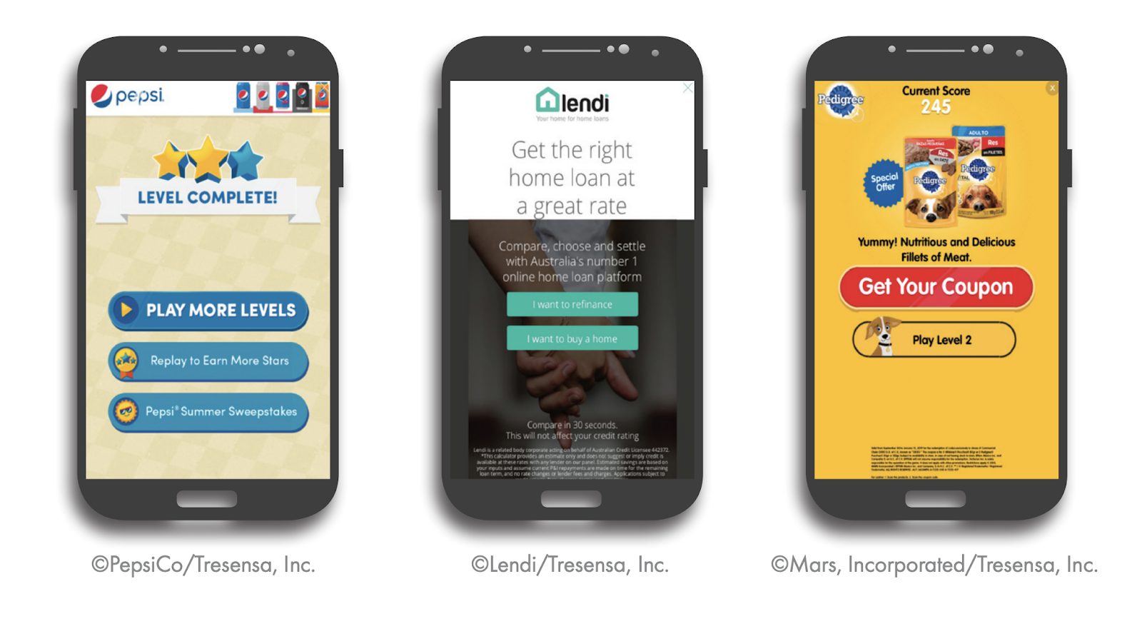 Examples of end cards in mobile app