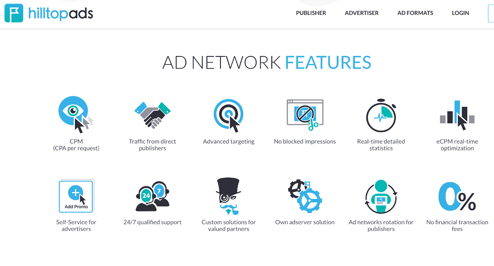 Hilltop Ads Ad Server Homepage