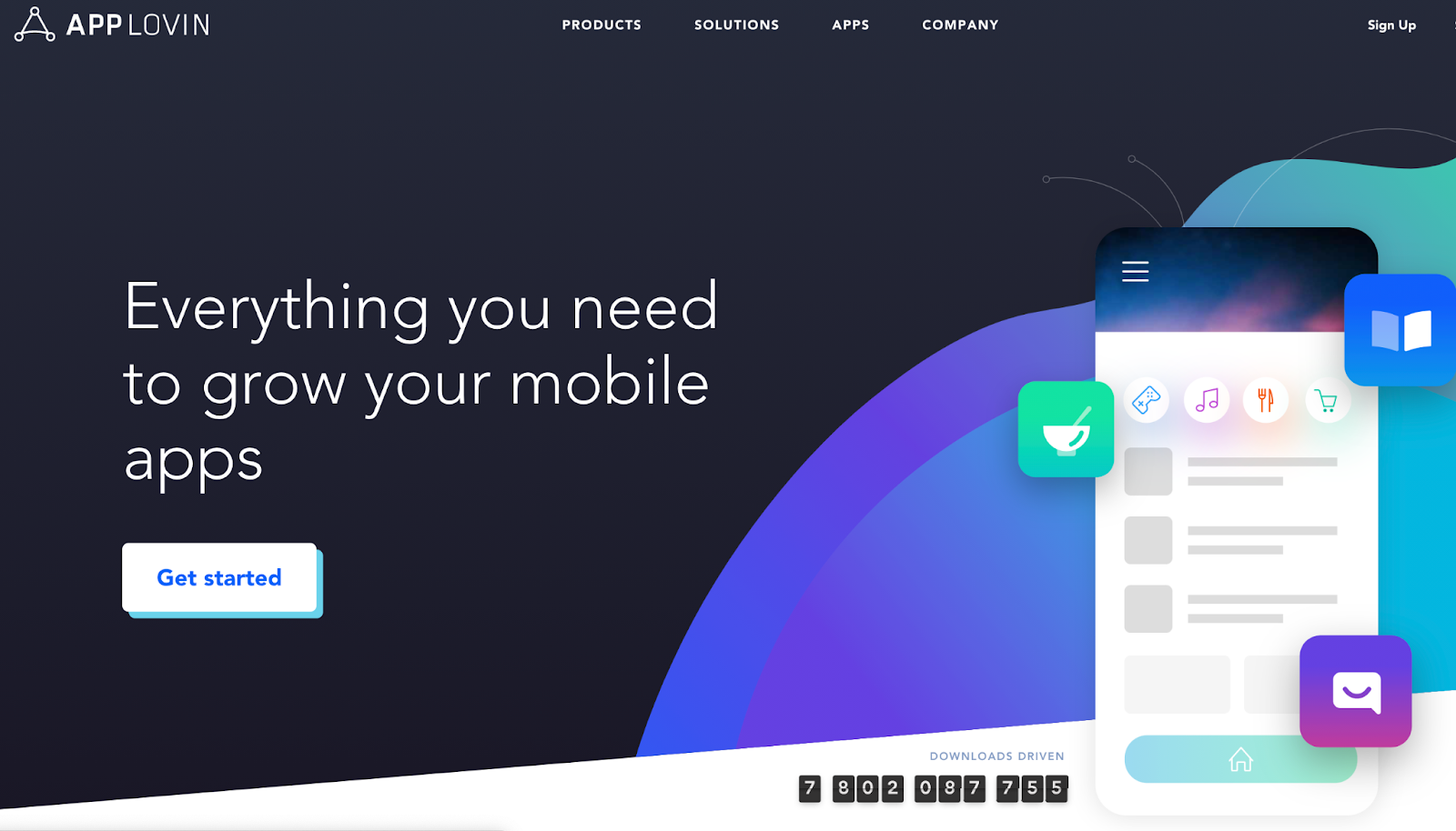 App Lovin homepage