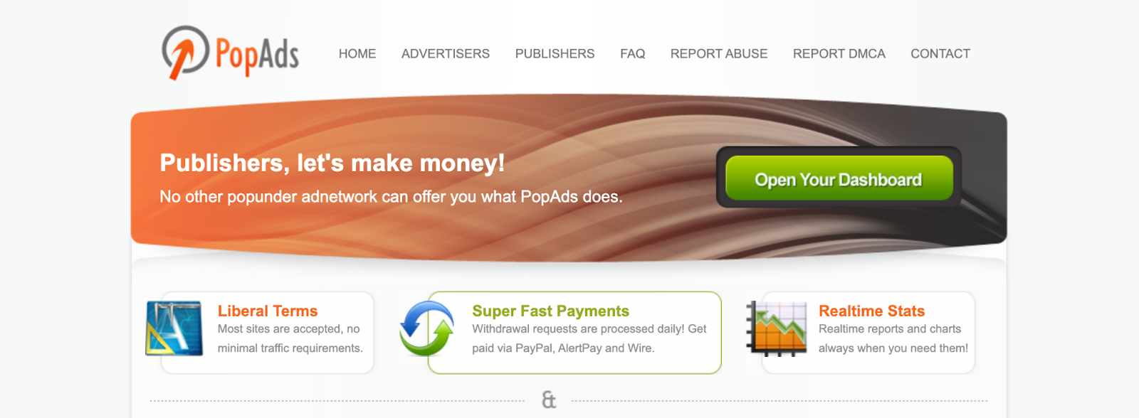 PopAds Homepage
