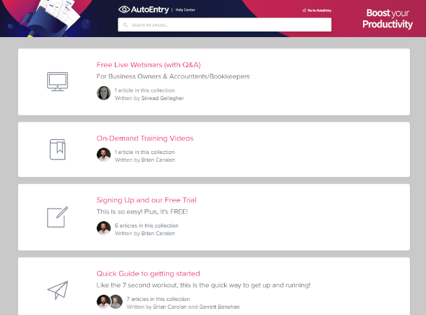 AutoEntry Help Centre