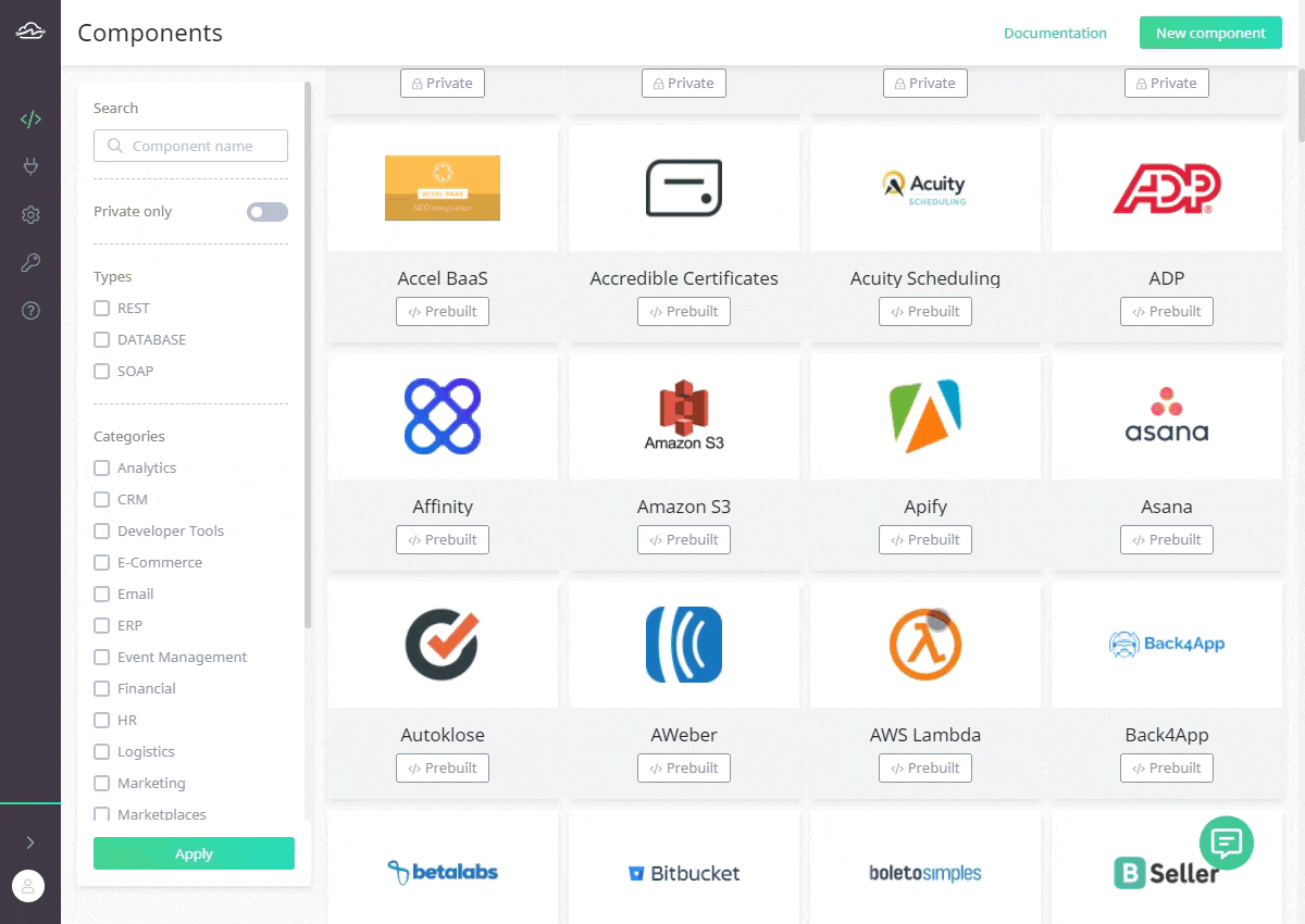 Plataforma de Integrações - iPaaS LinkApi - Componentes