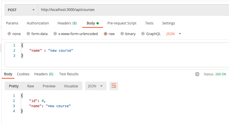 API REST com Node - Post id sequencial