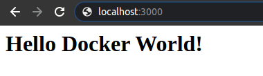 Localhost - Servidor para Node js Docker app