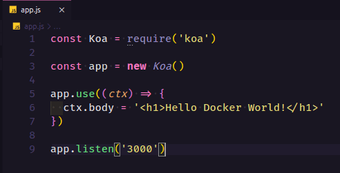 texto H1 - Koa Node js
