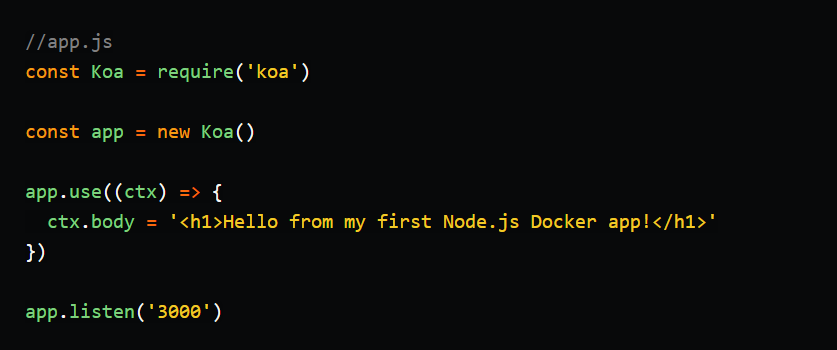 First Node Js Docker App
