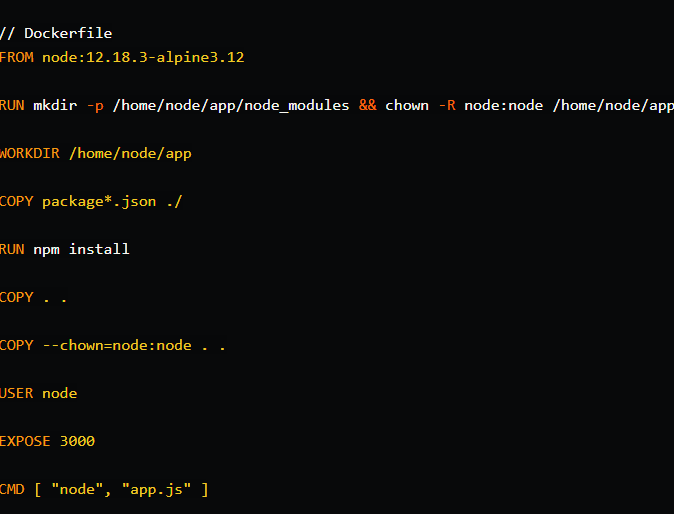 Dockfile - Node Js Docker