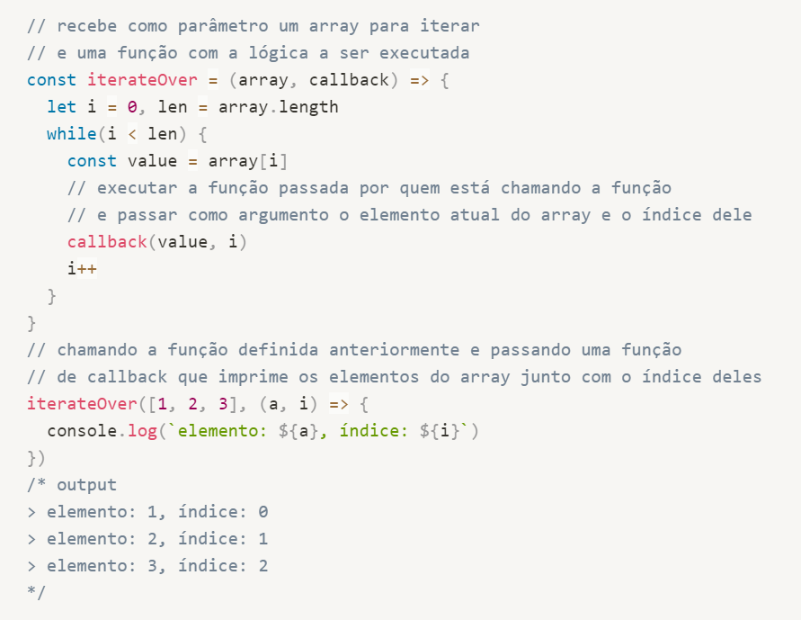 HOFs na biblioteca padrão do Javascript