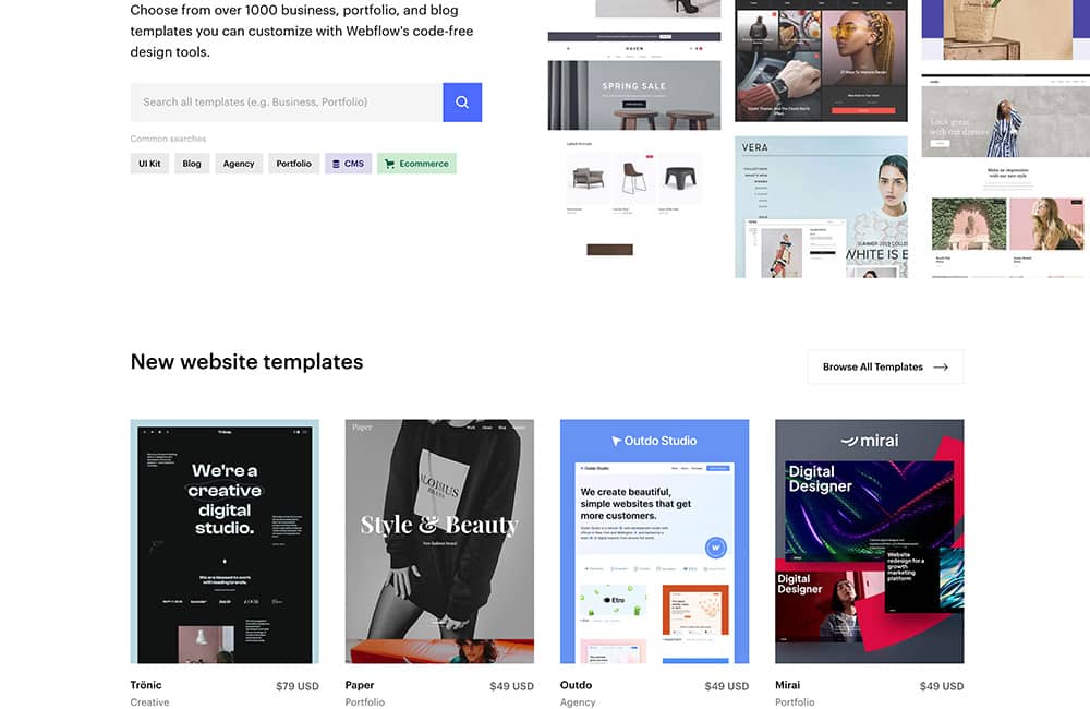 Webflow templates