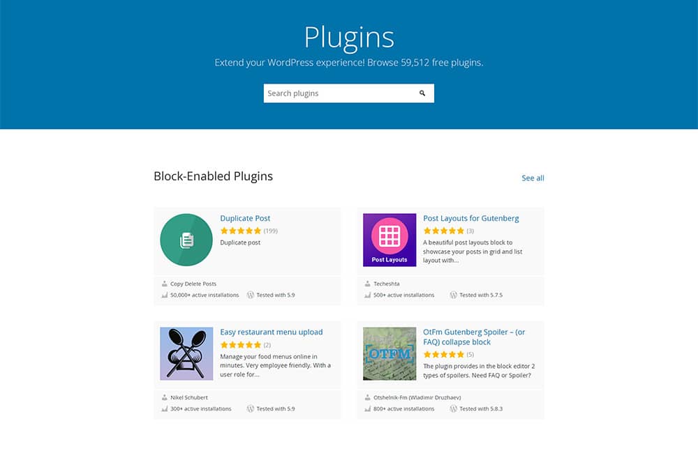 WordPress plugins