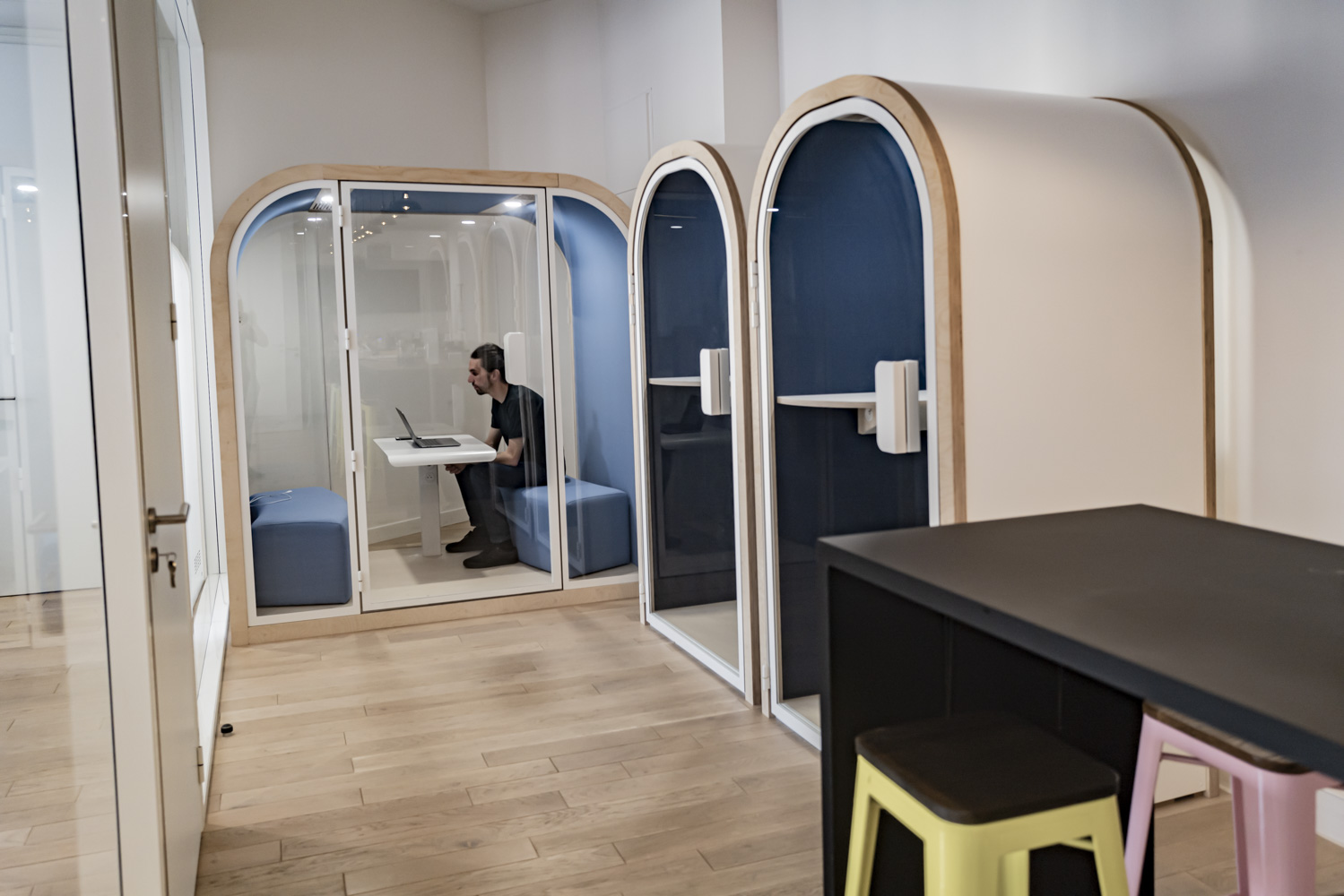Dimpl s'est assuré d'avoir choisi des cabines acoustiques performantes