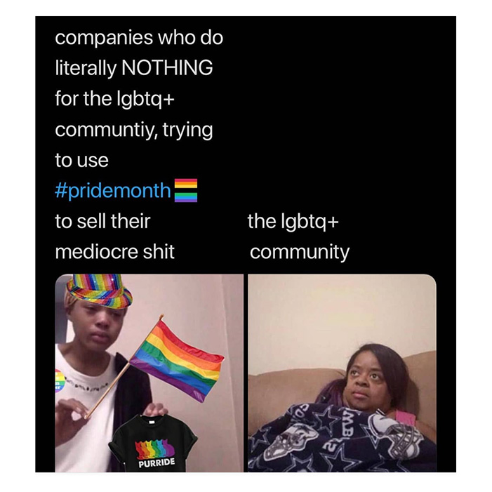 COMPANIES PRIDE MONTH MEME