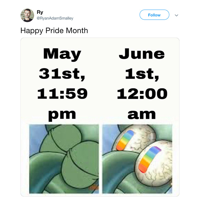 WAKE UP PRIDE MONTH MEME
