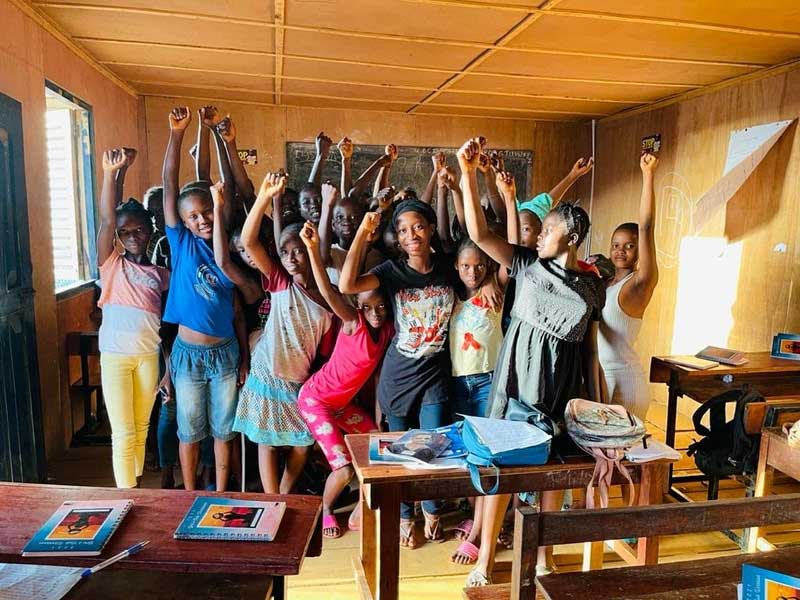 The Love Learn & Play Girls' Club, Sierra Leone, celebrating their mission to flourish!