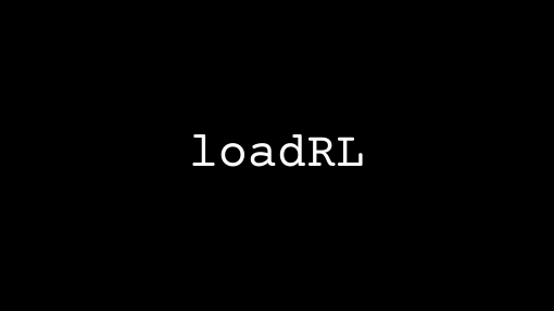black background with white text "loadRL"