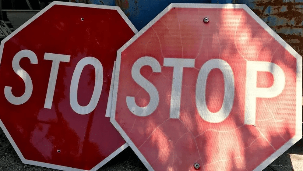 Faded stop sign replacement