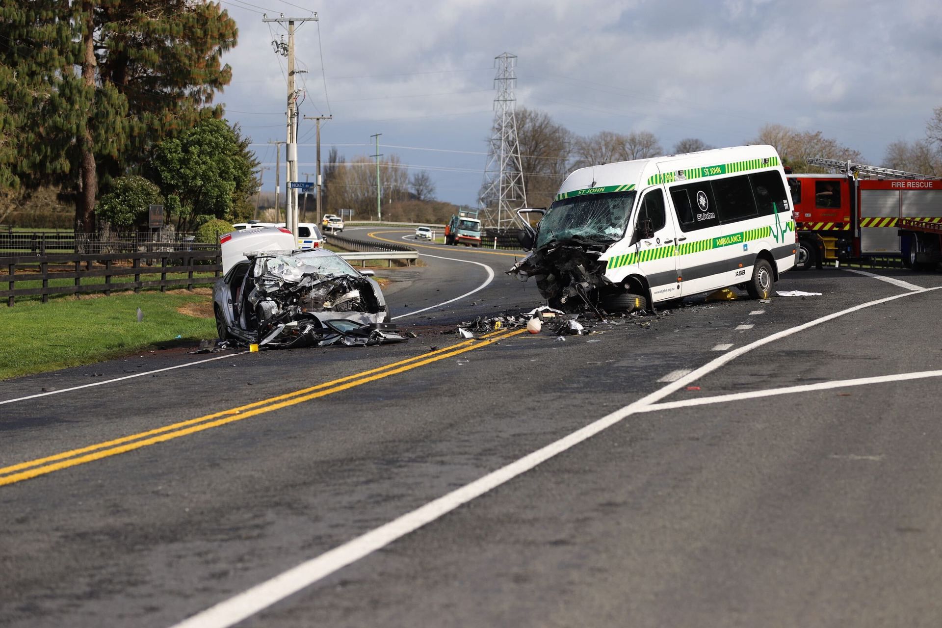 Accidente de ambulancia en la autopista