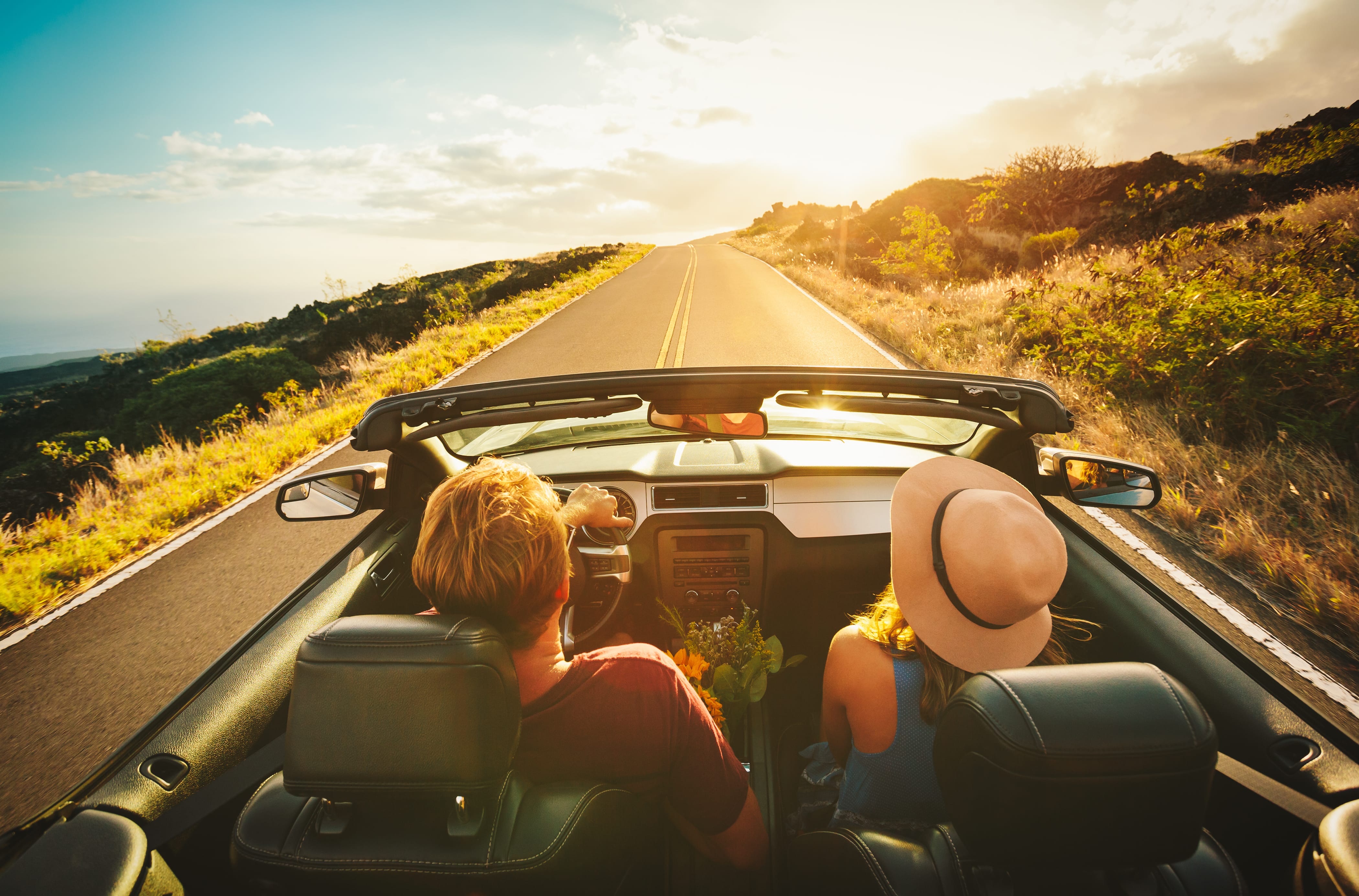 Sunset drive roadtrip