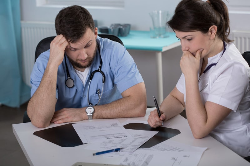 Going over faulty medical report