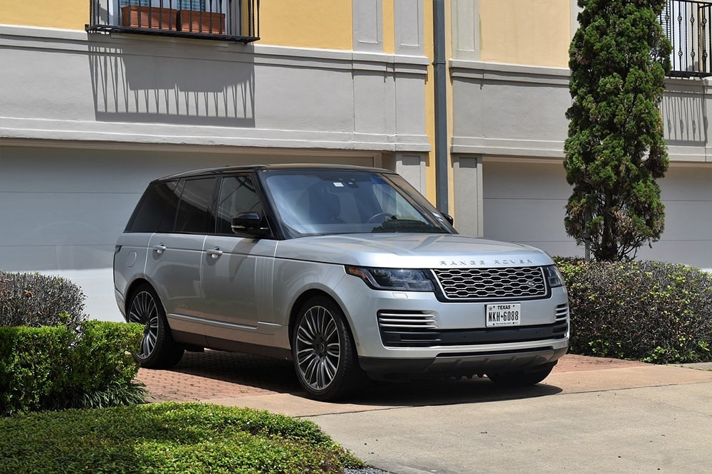 Range Rover parked in Driveway