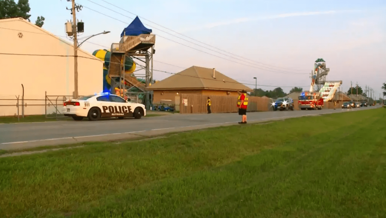 police monitoring playground at park