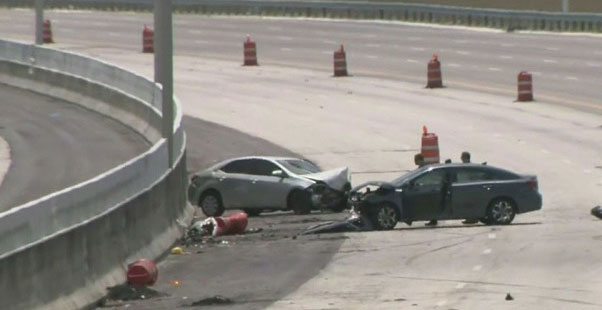 Car Collision at Airport ramp