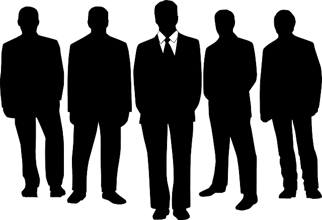 Graphic silhouette of professioanl attorneys 