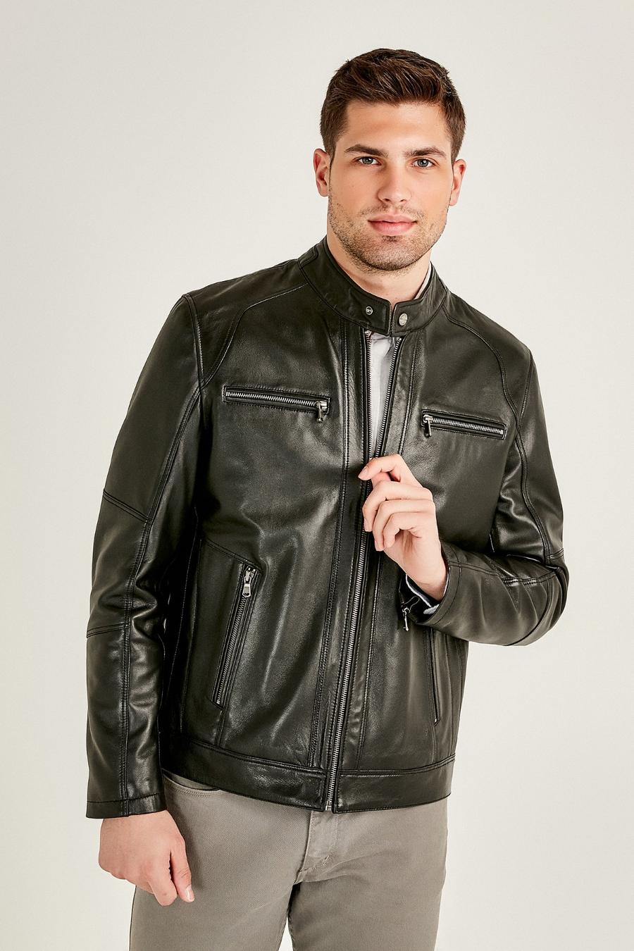 layered motorcycle coat knuthmarf black
