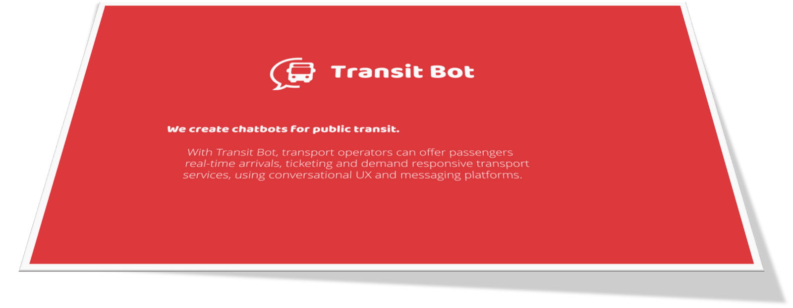 Transit Bot | Chatbots for public transit