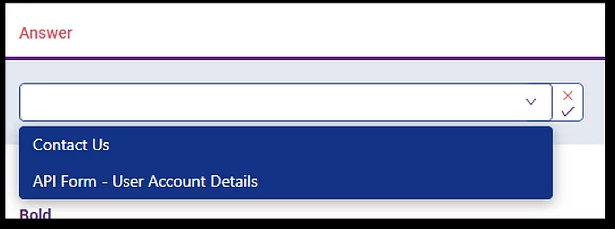 answer options