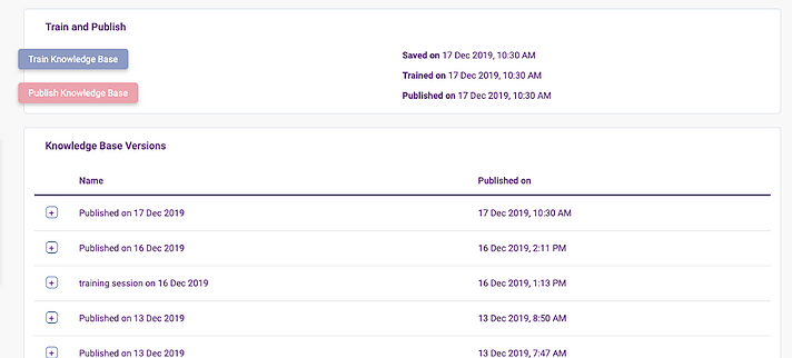 Train and publish