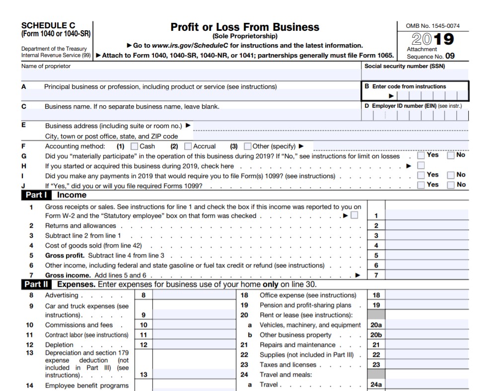 Form 1040 Schedule C