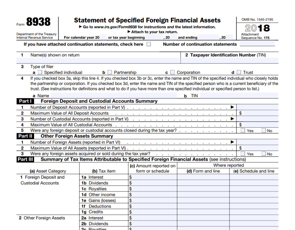 Form 8938