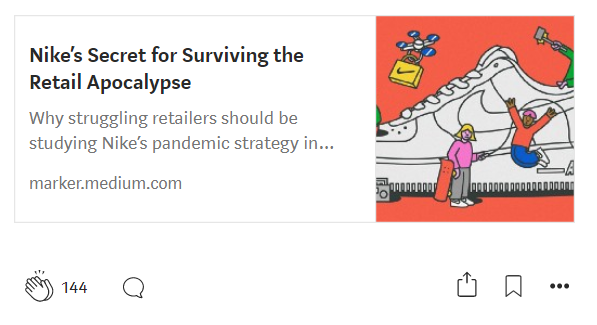 Medium curates articles that get featured in Medium publications