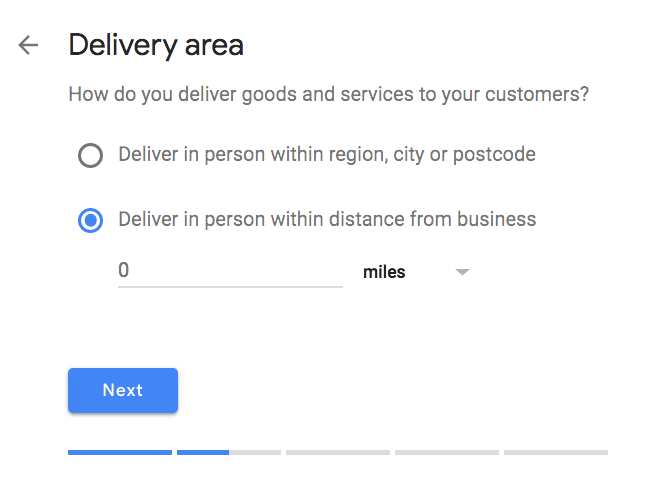delivery location