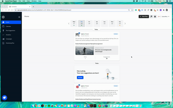 schedule content