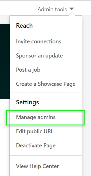 add linkedin admins